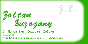 zoltan buzogany business card