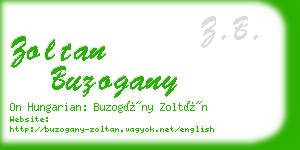 zoltan buzogany business card